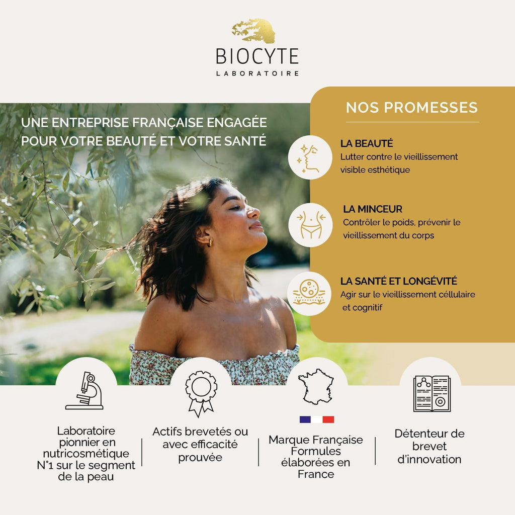BIOCYTE Mask À Base De Collagène - Peau Repulpée, Hydratant, Rides Estompée - Acide Hyaluronique, Collagène, Céramides - 1 Masque En Biocellulose - Appliquer 1 Fois Par Semaine